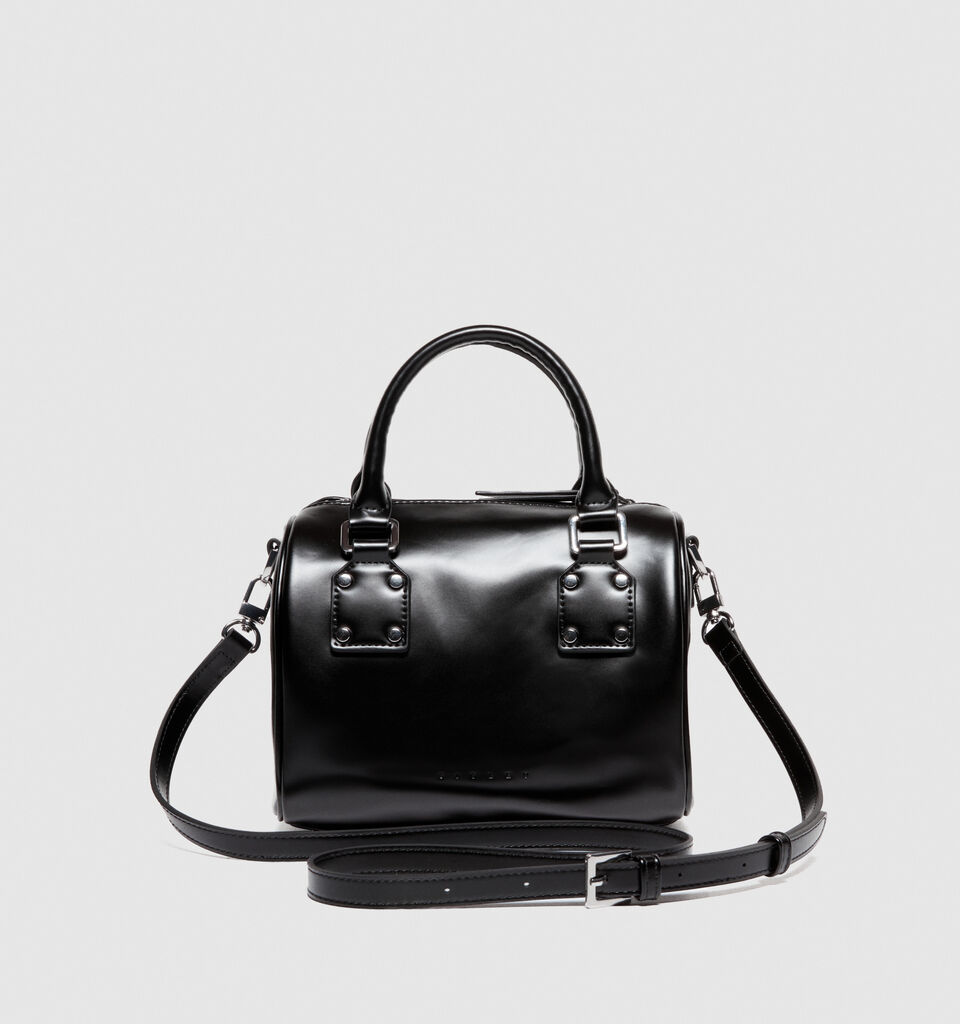 Mini vanity-style handbag with shoulder strap - null - Black | Sisley image number 3